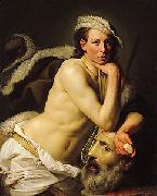 Johann Zoffany Self-portrait as David with the head of Goliath Germany oil painting artist